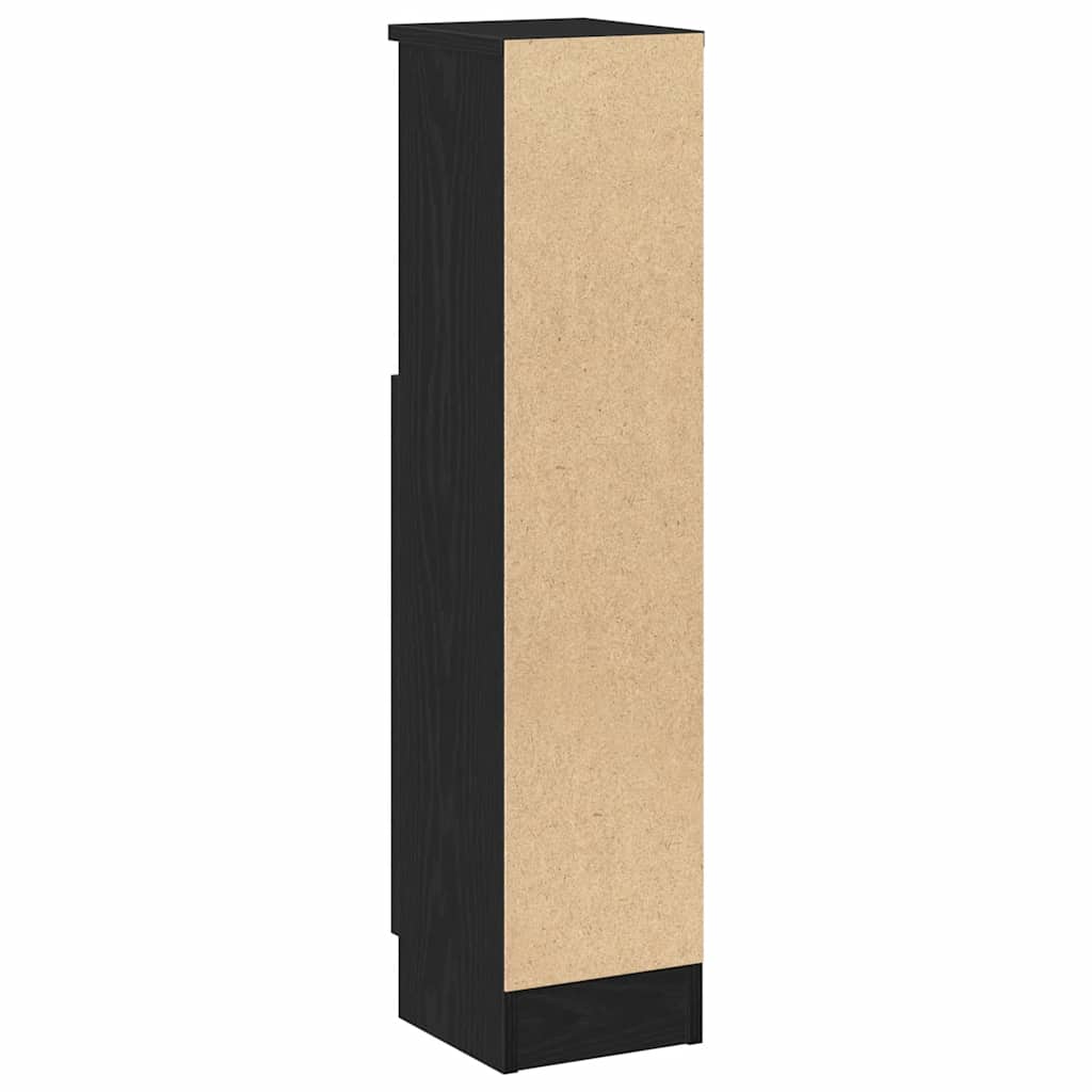 Badkamerkast Met Rolhouder 20,5X22X90 Cm Zwart