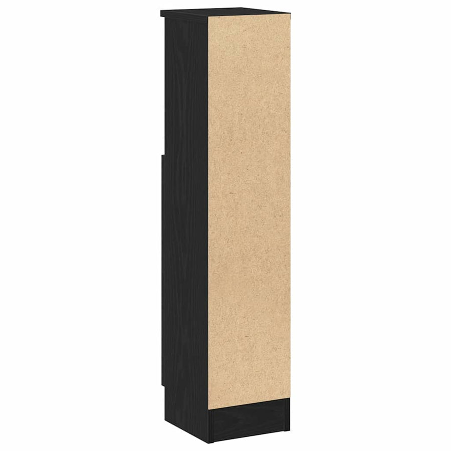 Badkamerkast Met Rolhouder 20,5X22X90 Cm Zwart