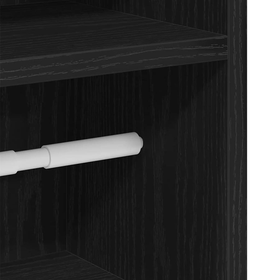 Badkamerkast Met Rolhouder 20,5X22X90 Cm Zwart