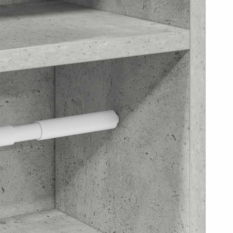 Badkamerkast met rolhouder 20,5x22x90 cm betongrijs