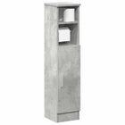 Bathroom cabinet with toilet roll holder 20.5x22x90 cm concrete grey
