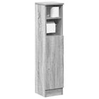 Bathroom cabinet with toilet roll holder 20.5x22x90 cm grey Sonoma oak