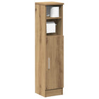 Bathroom cabinet with toilet roll holder 20.5x22x90 cm artisanal oak colour