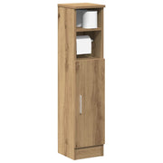 Badkamerkast met rolhouder 20,5x22x90 cm eikenkleur