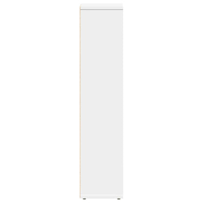 Badkamerkast met rolhouder 20,5x20x90 cm wit