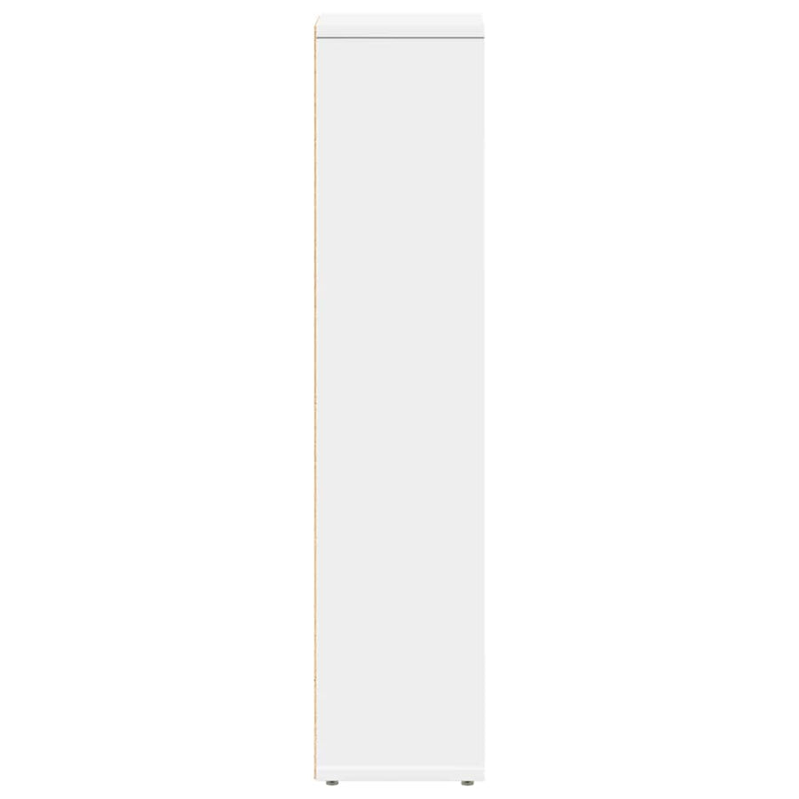 Badkamerkast met rolhouder 20,5x20x90 cm wit