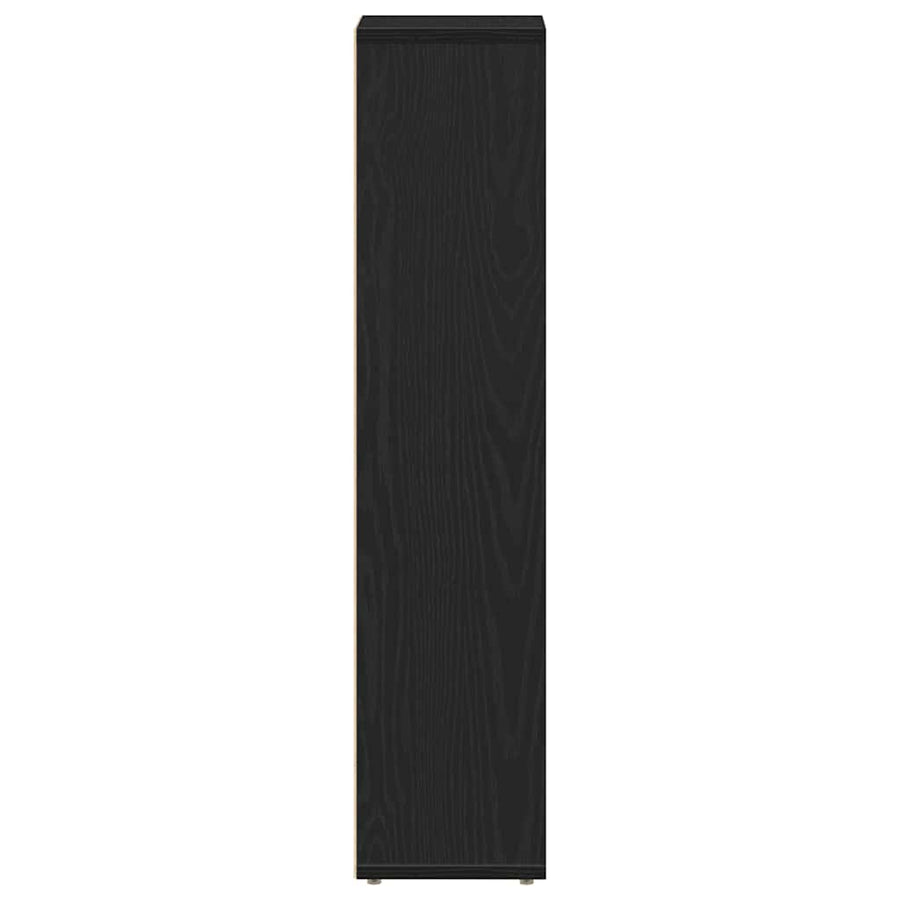 Badkamerkast met rolhouder 20,5x20x90 cm zwart