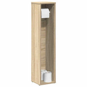 Badkamerkast 20,5x20x90 cm sonoma eiken met rolhouder