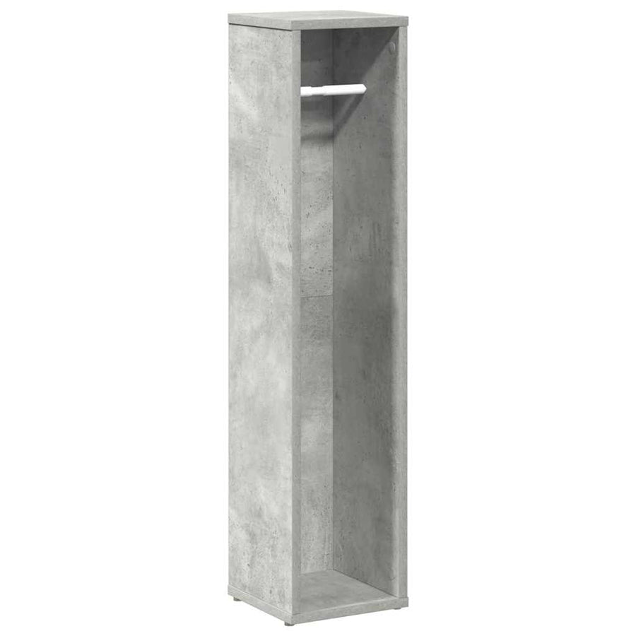 Badkamerkast met rolhouder betongrijs 20,5x20x90 cm