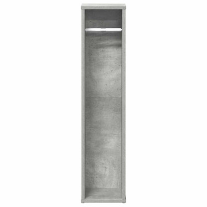 Badkamerkast met rolhouder betongrijs 20,5x20x90 cm