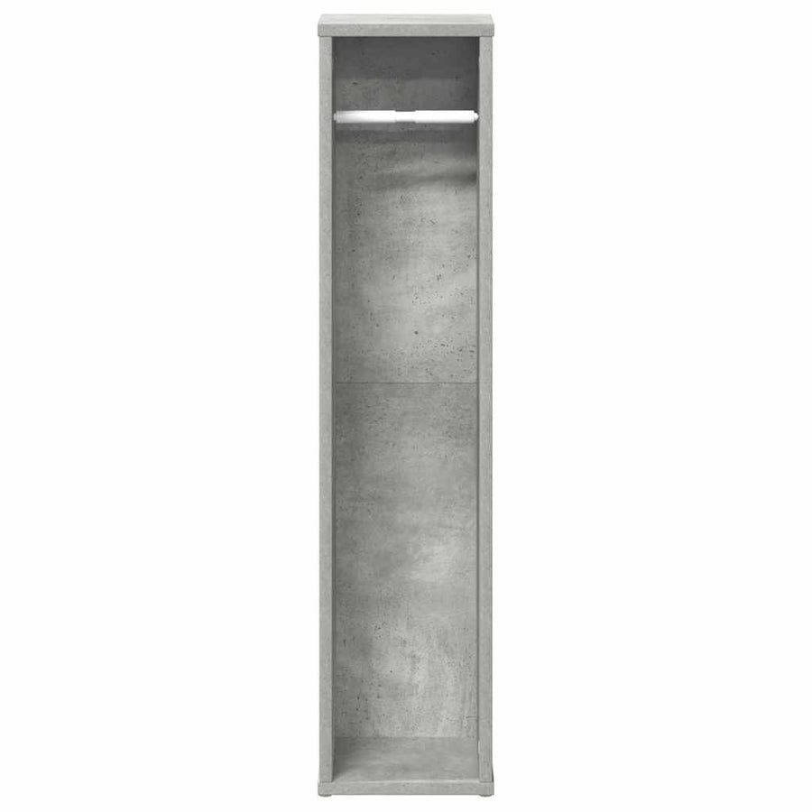Badkamerkast met rolhouder betongrijs 20,5x20x90 cm