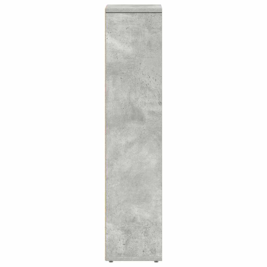 Badkamerkast met rolhouder betongrijs 20,5x20x90 cm