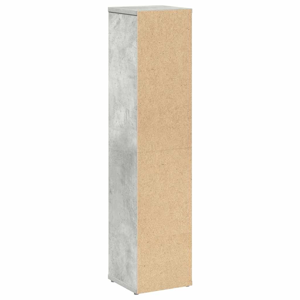 Badkamerkast met rolhouder betongrijs 20,5x20x90 cm