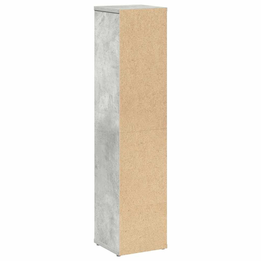 Badkamerkast met rolhouder betongrijs 20,5x20x90 cm