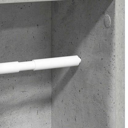 Badkamerkast met rolhouder betongrijs 20,5x20x90 cm