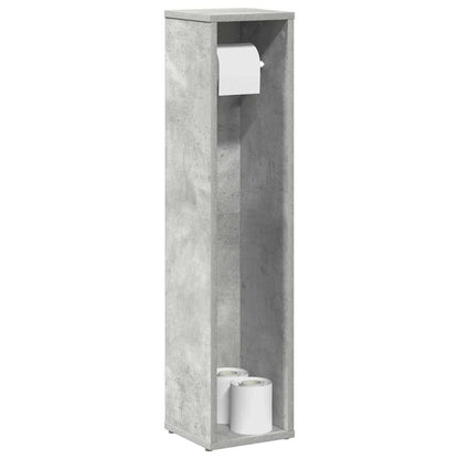 Badkamerkast met rolhouder betongrijs 20,5x20x90 cm