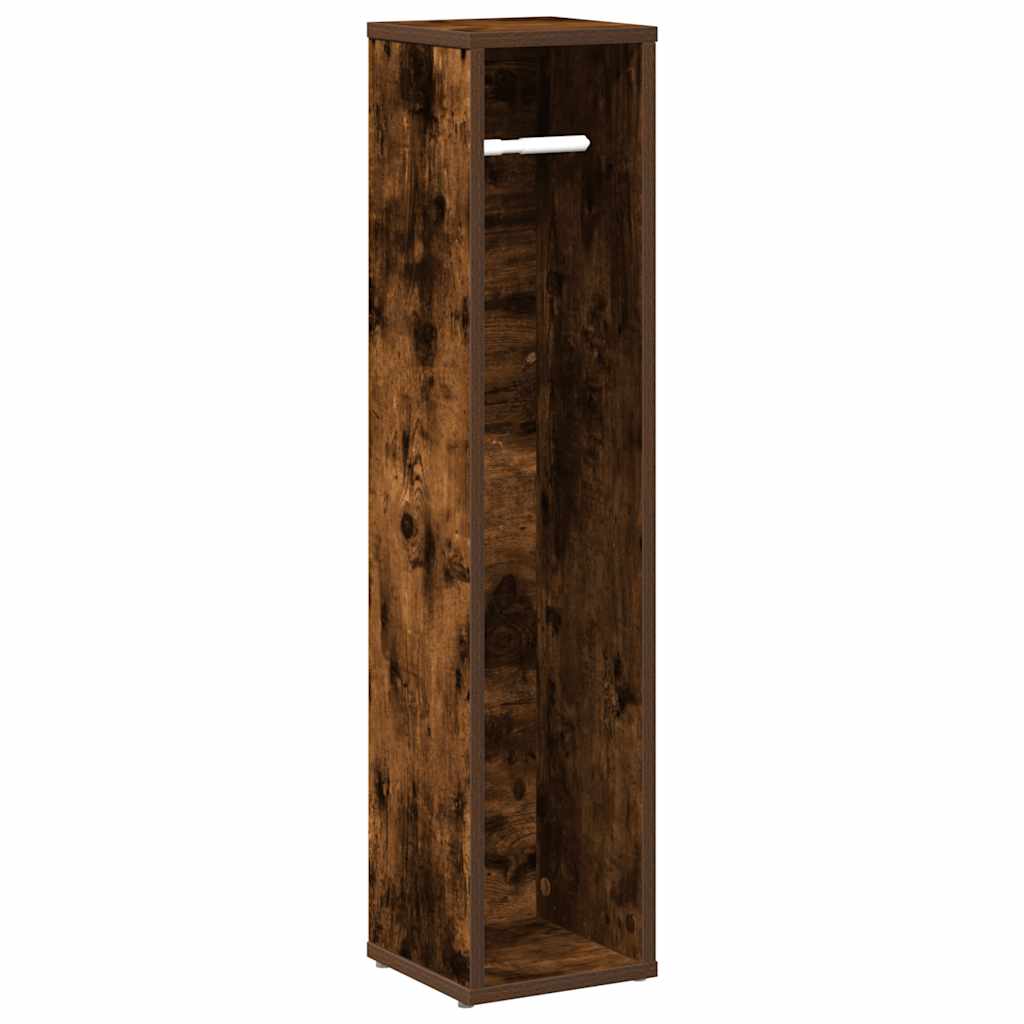 Badkamerkast met rolhouder gerookt eiken 20,5x20x90 cm