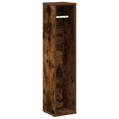 Badkamerkast met rolhouder gerookt eiken 20,5x20x90 cm