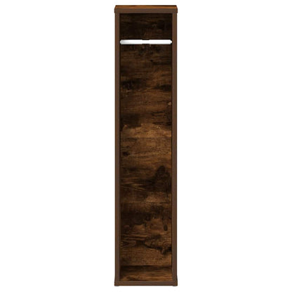 Badkamerkast met rolhouder gerookt eiken 20,5x20x90 cm