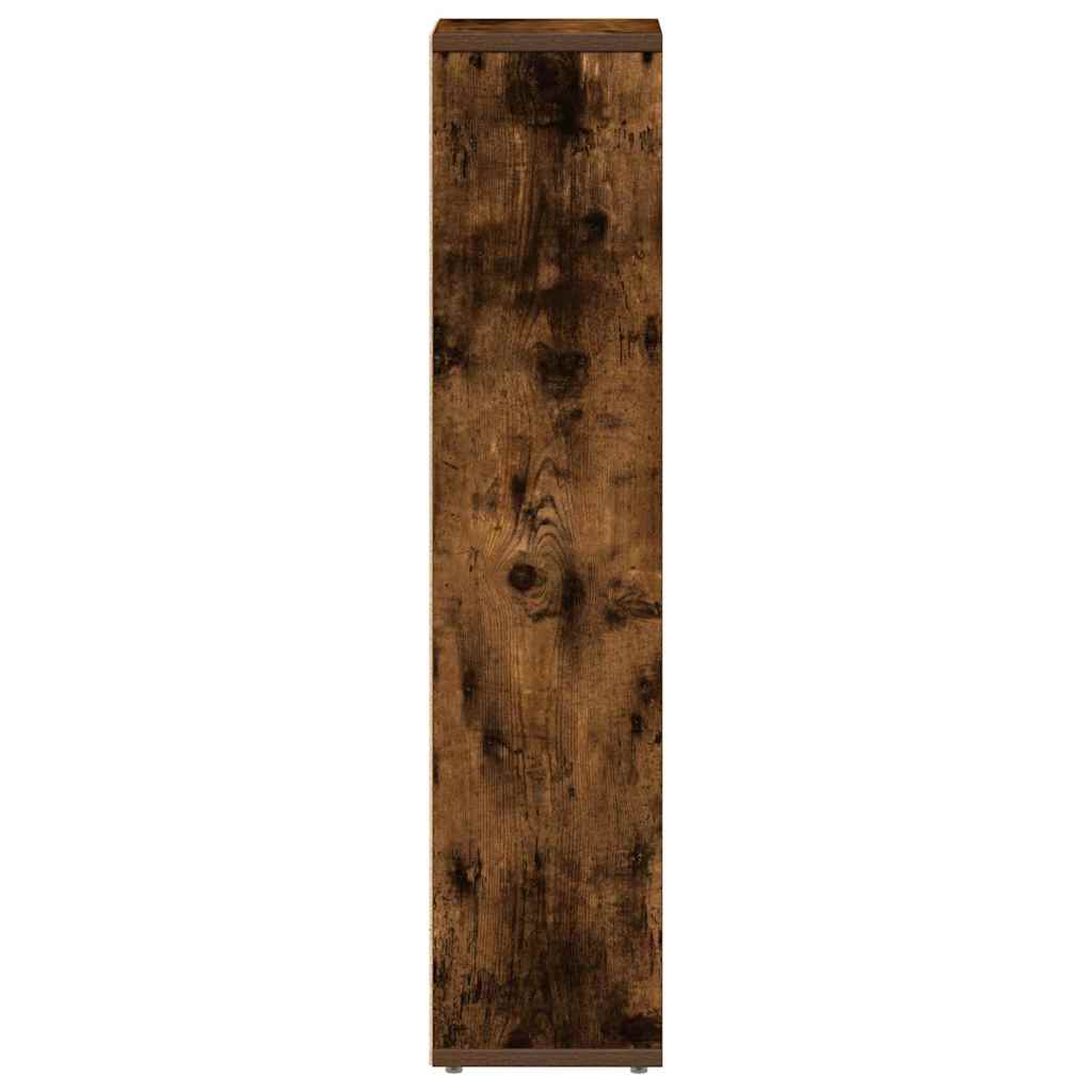 Badkamerkast met rolhouder gerookt eiken 20,5x20x90 cm
