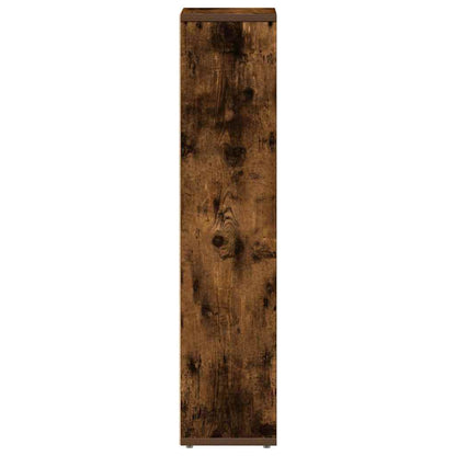 Badkamerkast met rolhouder gerookt eiken 20,5x20x90 cm