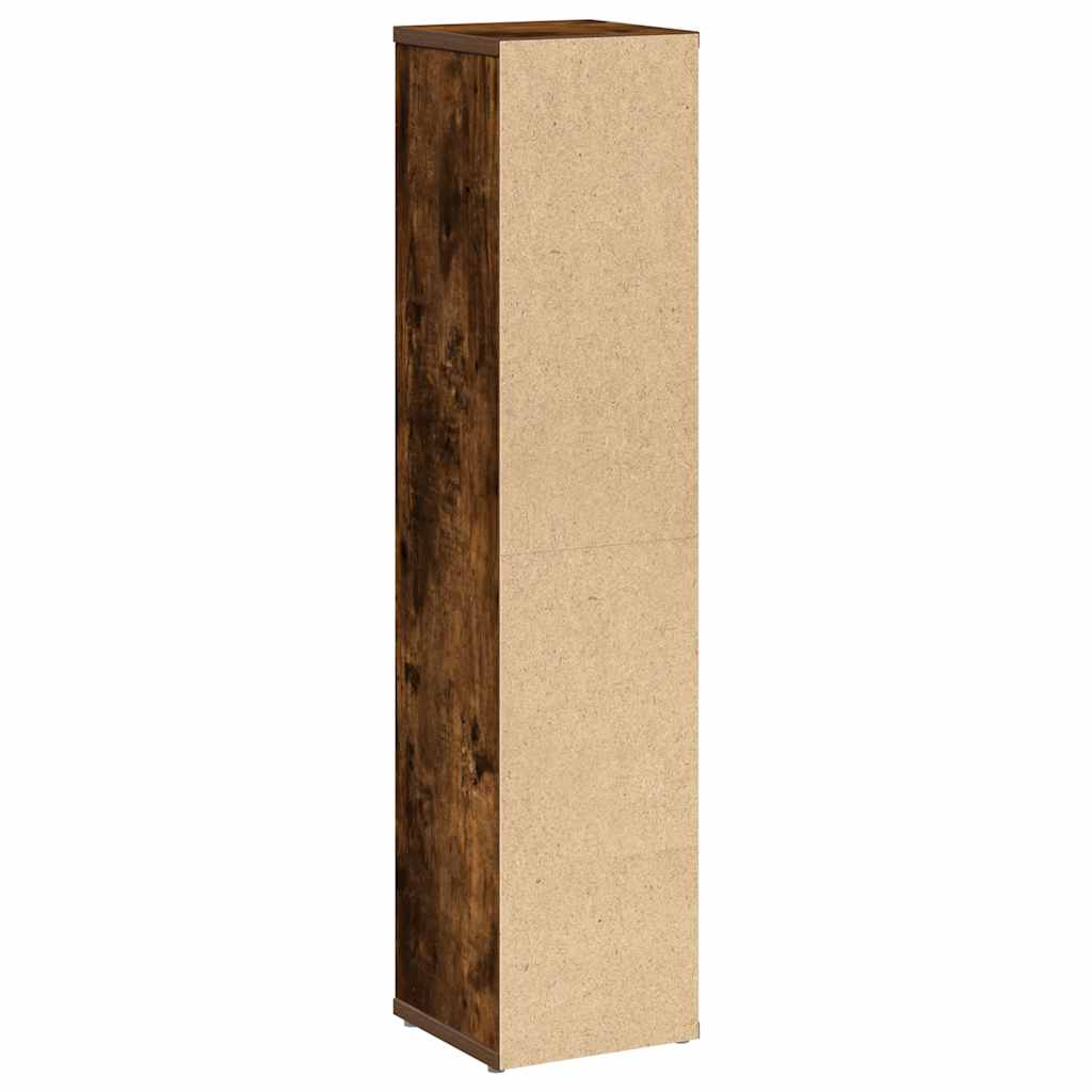 Badkamerkast met rolhouder gerookt eiken 20,5x20x90 cm