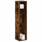 Bathroom cabinet with toilet roll holder smoked oak 20.5x20x90 cm