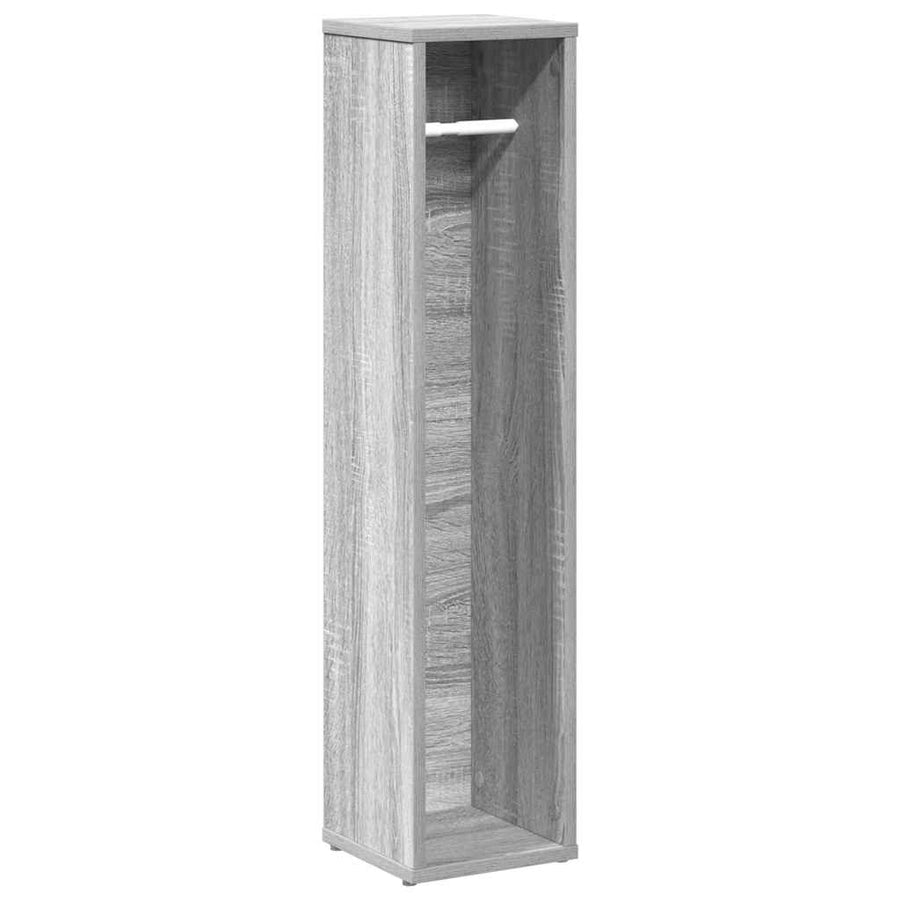 Badkamerkast met rolhouder grijs Sonoma 20,5x20x90 cm