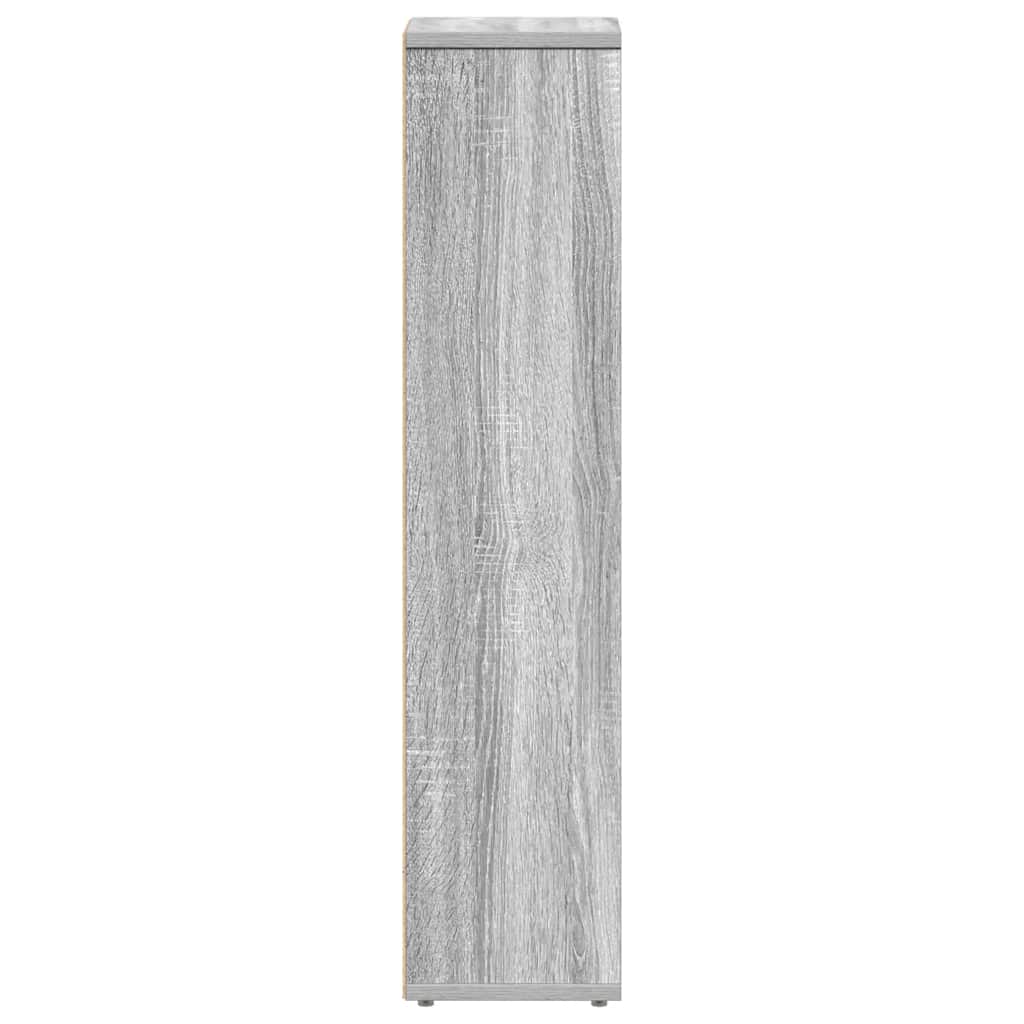 Badkamerkast met rolhouder grijs Sonoma 20,5x20x90 cm