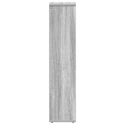 Badkamerkast met rolhouder grijs Sonoma 20,5x20x90 cm