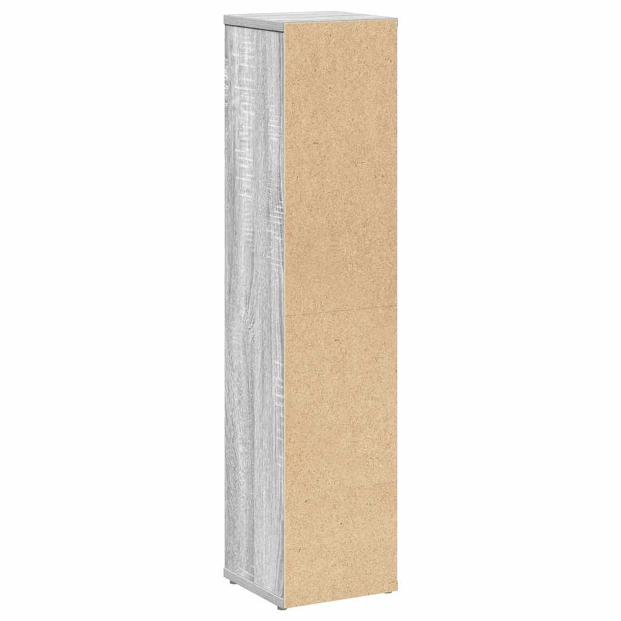 Badkamerkast met rolhouder grijs Sonoma 20,5x20x90 cm