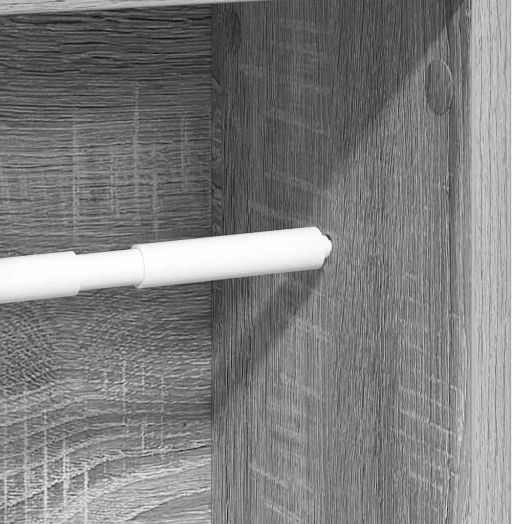 Badkamerkast met rolhouder grijs Sonoma 20,5x20x90 cm