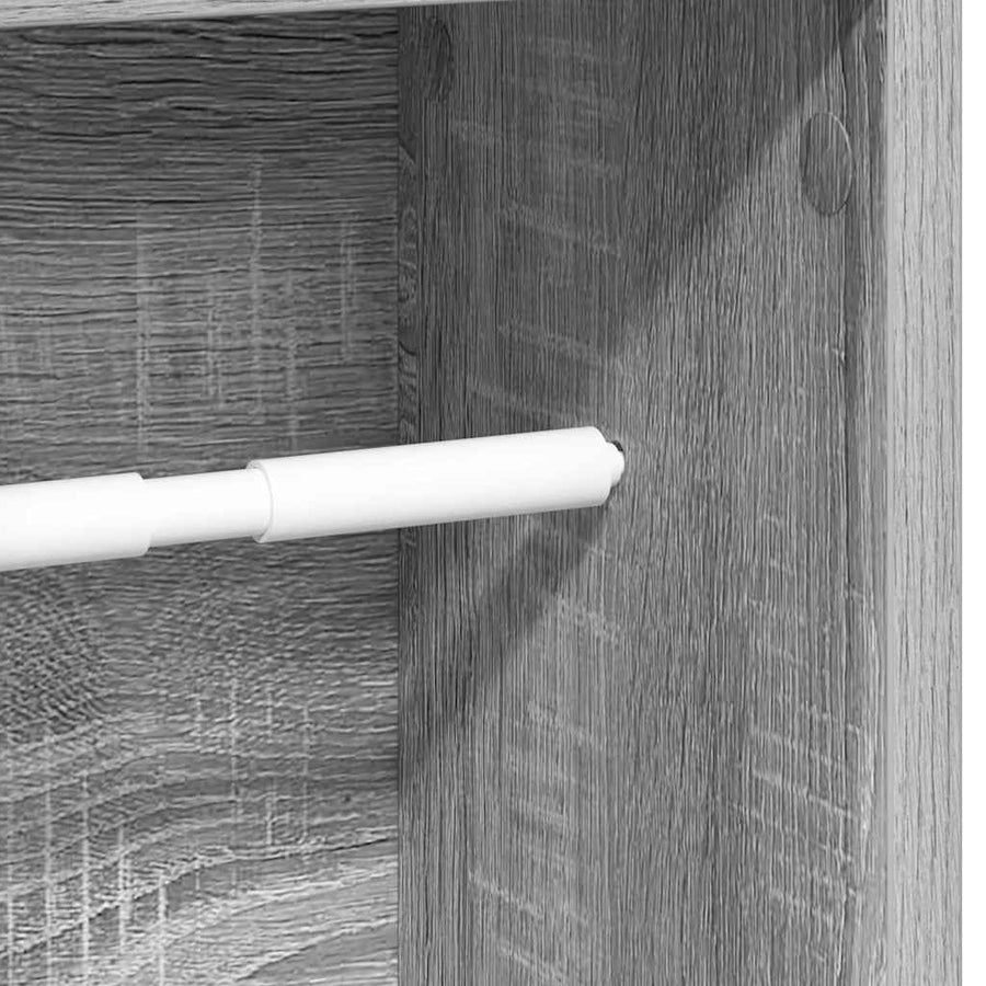 Badkamerkast met rolhouder grijs Sonoma 20,5x20x90 cm