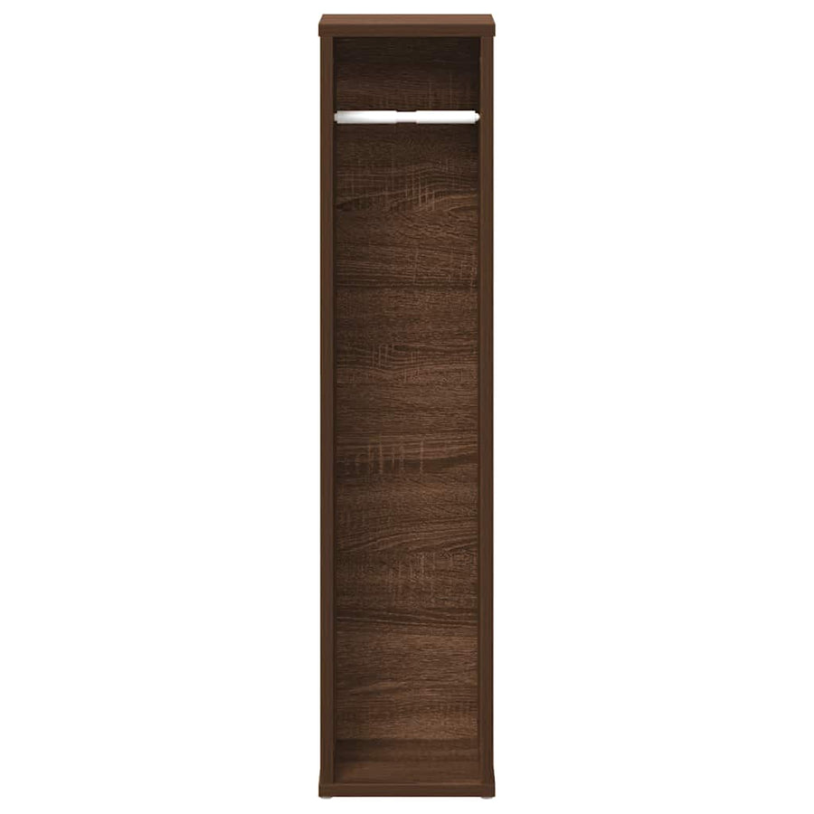 Badkamerkast met rolhouder Bruin Eiken 20,5x20x90 cm