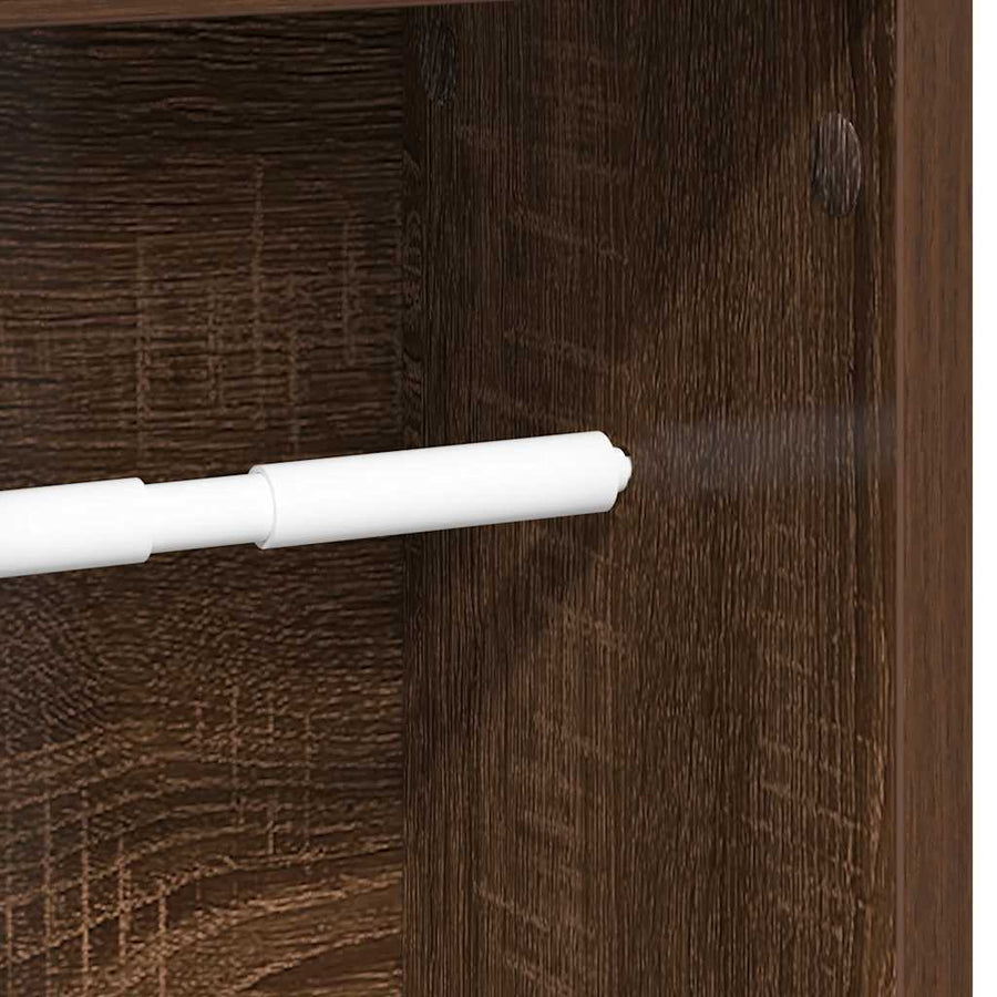 Badkamerkast met rolhouder Bruin Eiken 20,5x20x90 cm