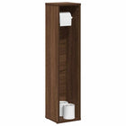 Bathroom Cabinet with Toilet Roll Holder Brown Oak 20.5x20x90 cm