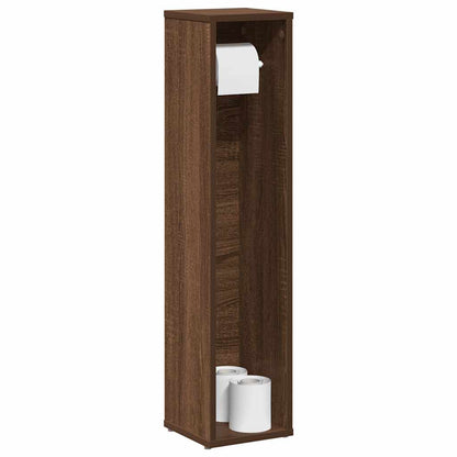 Badkamerkast met rolhouder Bruin Eiken 20,5x20x90 cm