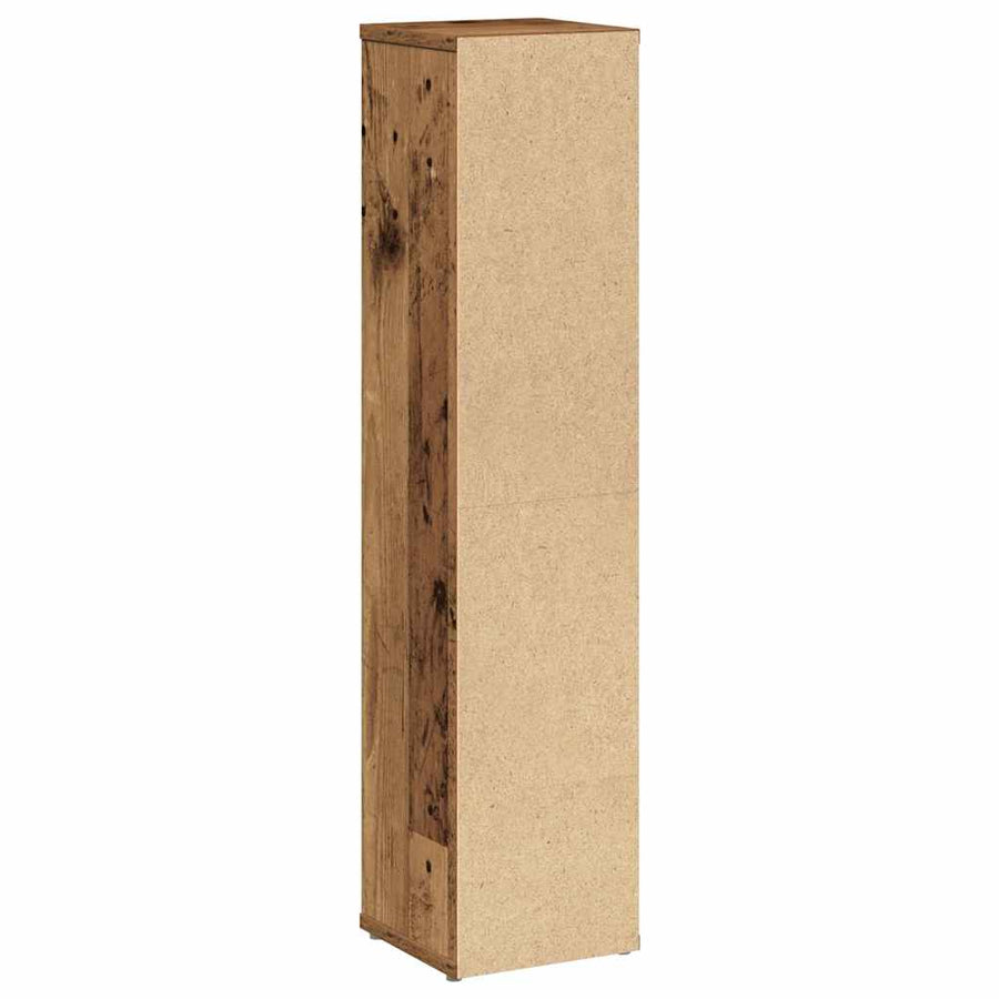 Badkamerkast met rolhouder oud hout 20,5x20x90 cm