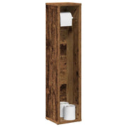Badkamerkast met rolhouder 20,5x20x90 cm oud hout