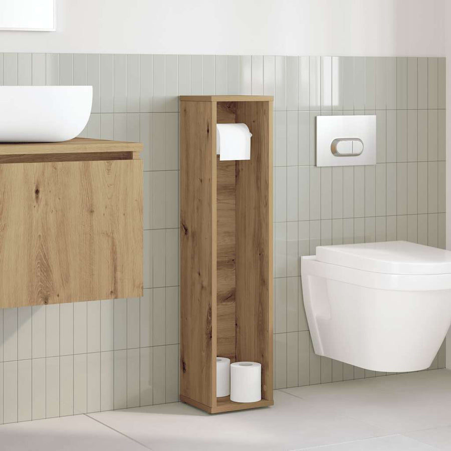 Badkamerkast met rolhouder Artisan Oak 20,5x20x90 cm