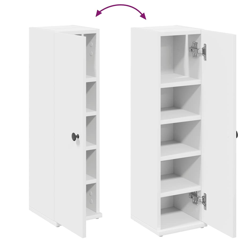 Badkamerkast Met Rolhouder 20,5X22X72 Cm Wit