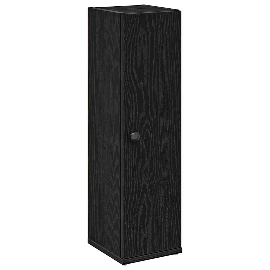 Badkamerkast met rolhouder 20,5x22x72 cm zwart