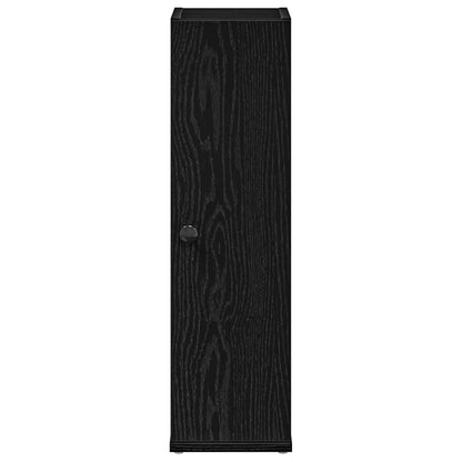 Badkamerkast met rolhouder 20,5x22x72 cm zwart
