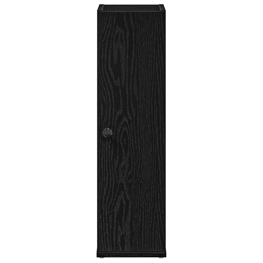 Badkamerkast met rolhouder 20,5x22x72 cm zwart