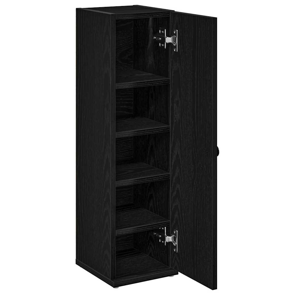 Badkamerkast met rolhouder 20,5x22x72 cm zwart