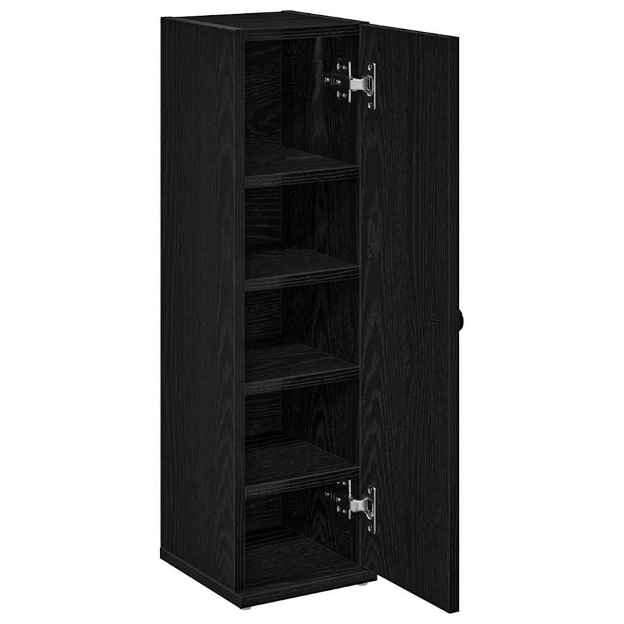 Badkamerkast met rolhouder 20,5x22x72 cm zwart