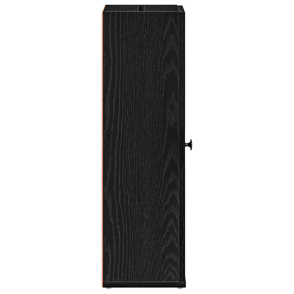 Badkamerkast met rolhouder 20,5x22x72 cm zwart