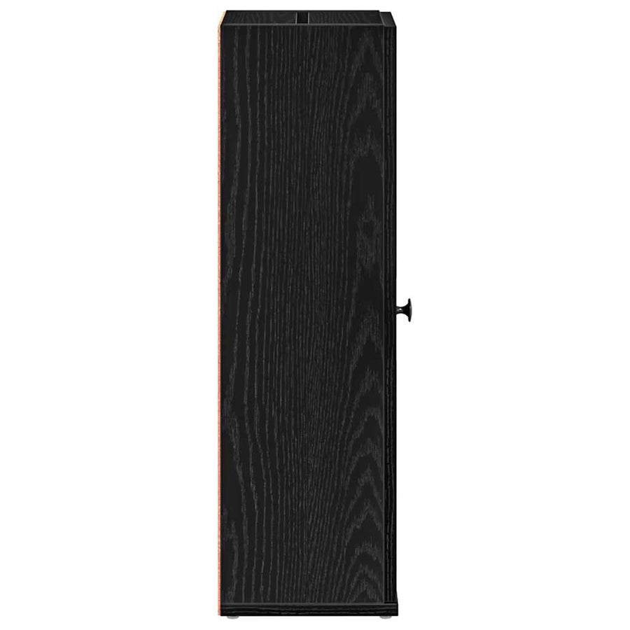 Badkamerkast met rolhouder 20,5x22x72 cm zwart
