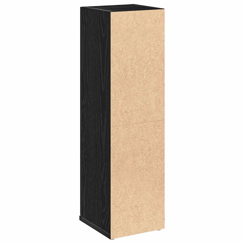 Badkamerkast met rolhouder 20,5x22x72 cm zwart