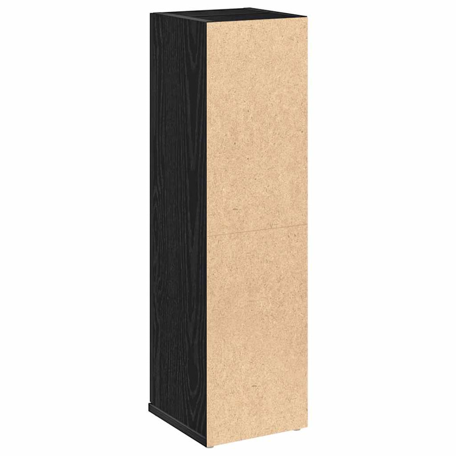 Badkamerkast met rolhouder 20,5x22x72 cm zwart